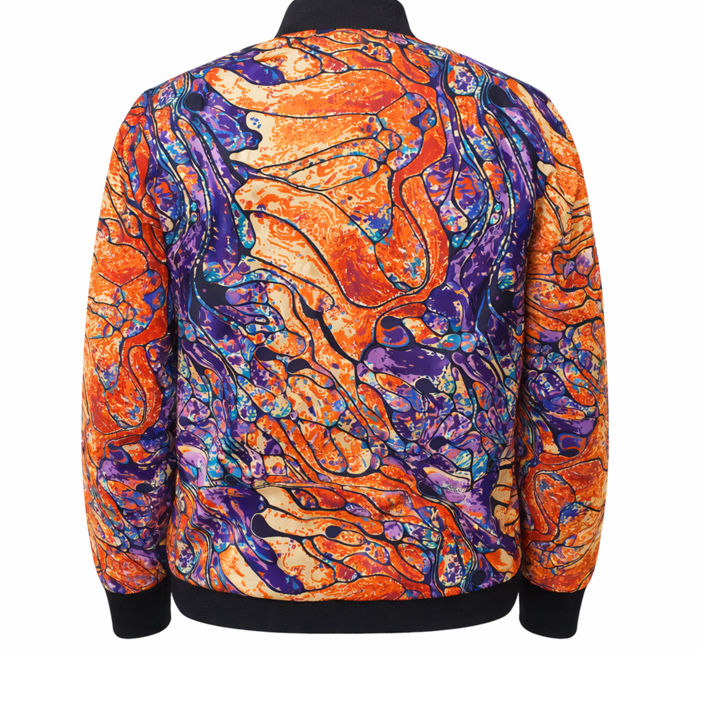 Unisex Multicolor Abstract Print Bomber Jacket
