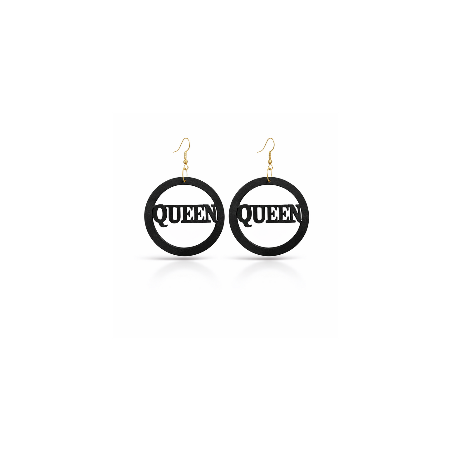Black Queen Circle Earrings