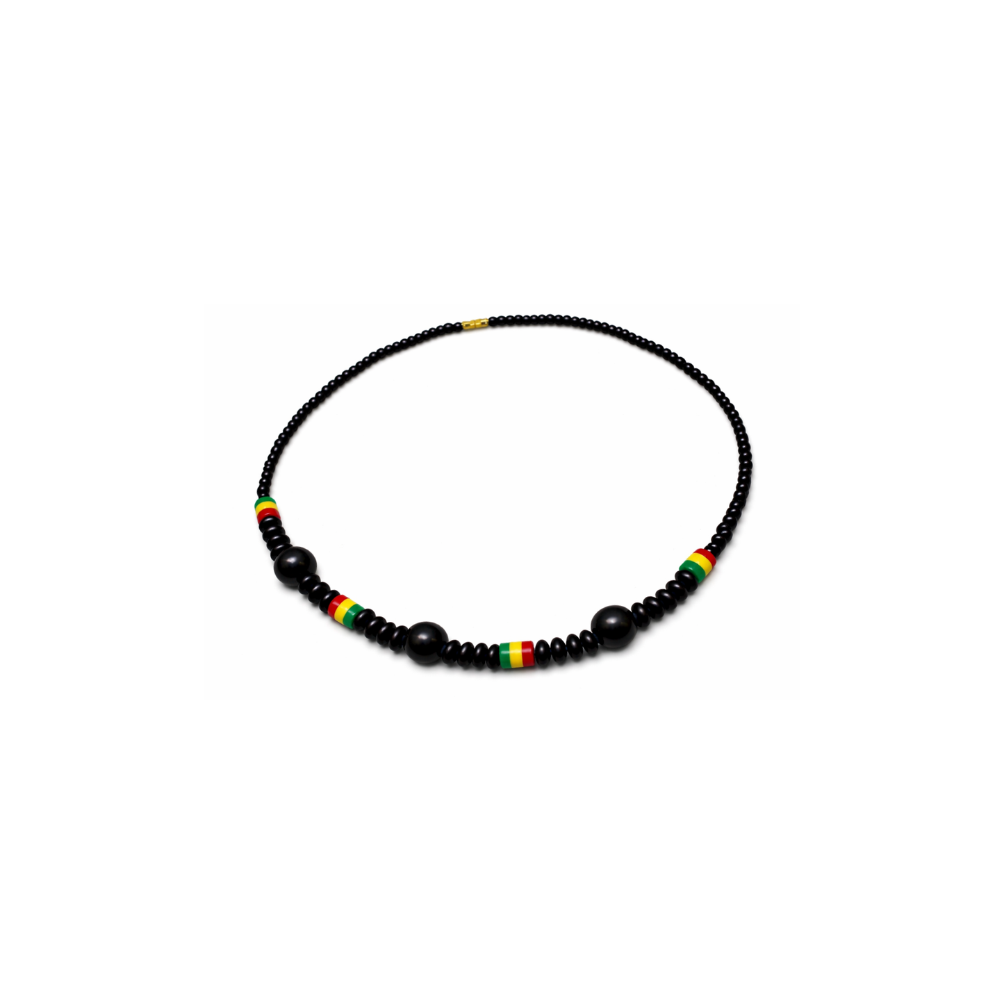 Rasta Heritage Beaded Necklace – Unisex Black African Statement Piece