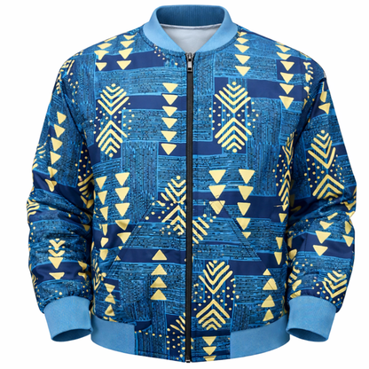Blue & Gold Unisex Bomber Jacket