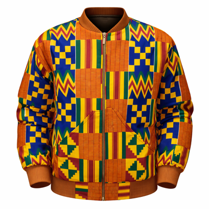 Unisex Ankara Bomber Jacket