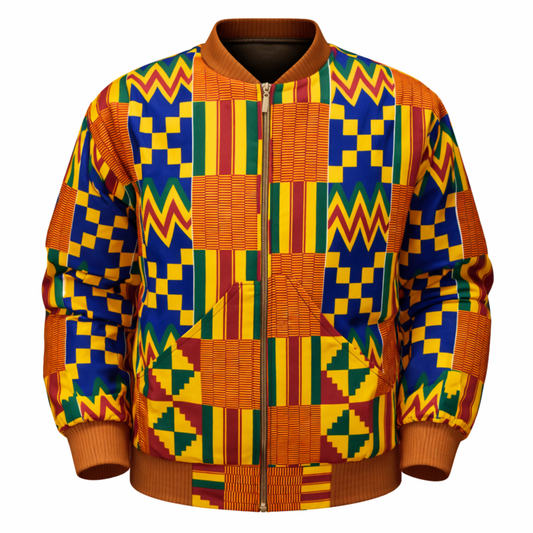 Unisex Ankara Bomber Jacket