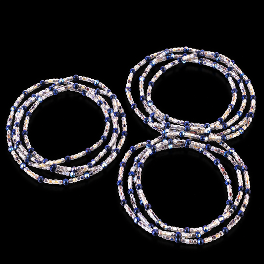 3-Strand African Waist Beads – Adjustable | 41 Inches Each