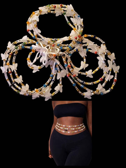 Handmade 3-Strand African Waist Beads – Adjustable Fit | 44 Inches Each