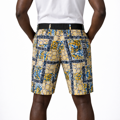 Shorts patchwork Ankara audacieux pour hommes