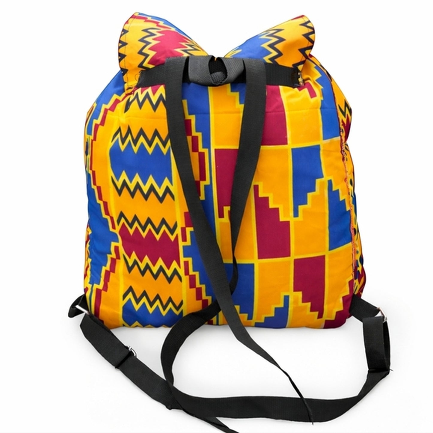 Ankara Print Travel Backpack – 16” African Everyday Bag