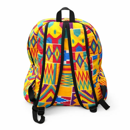 African Print Large Backpack – 19” Travel & School Bag