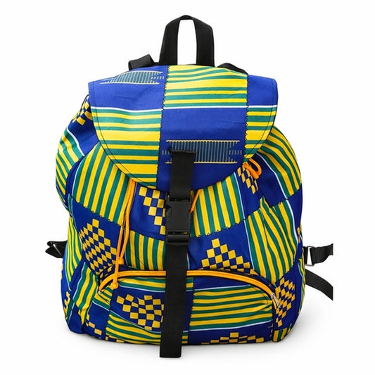 Ankara Print Backpack – 16” African Travel Bag