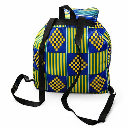 Ankara Print Backpack – 16” African Travel Bag
