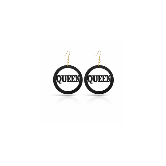 Black Queen Circle Earrings