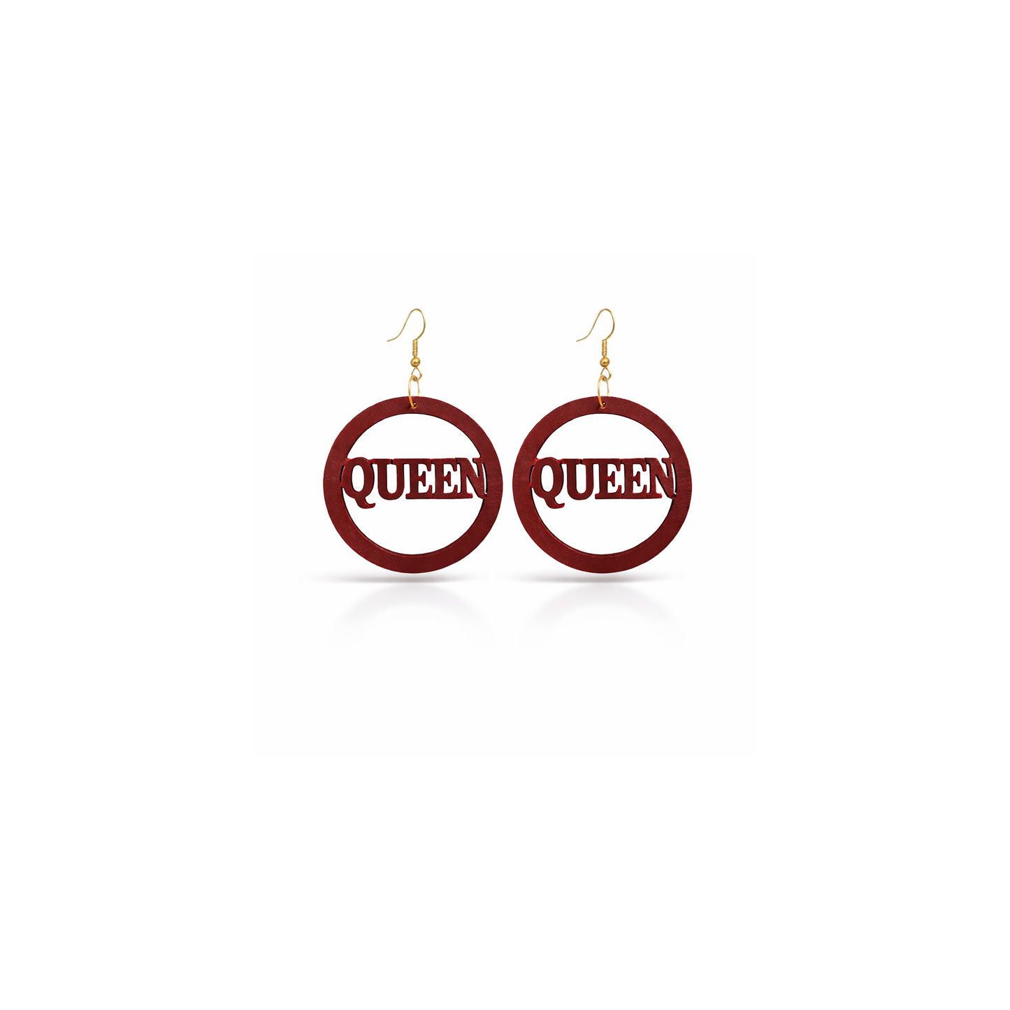 Red Queen Circle Earrings