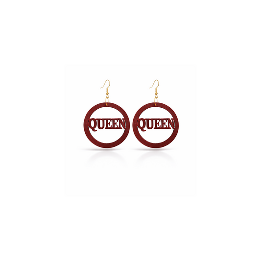 Red Queen Circle Earrings