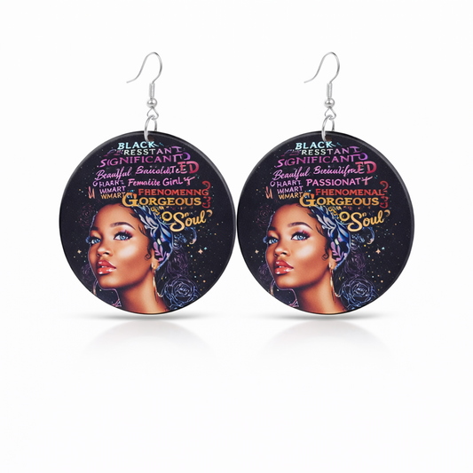 Black Queen Empowerment Earrings