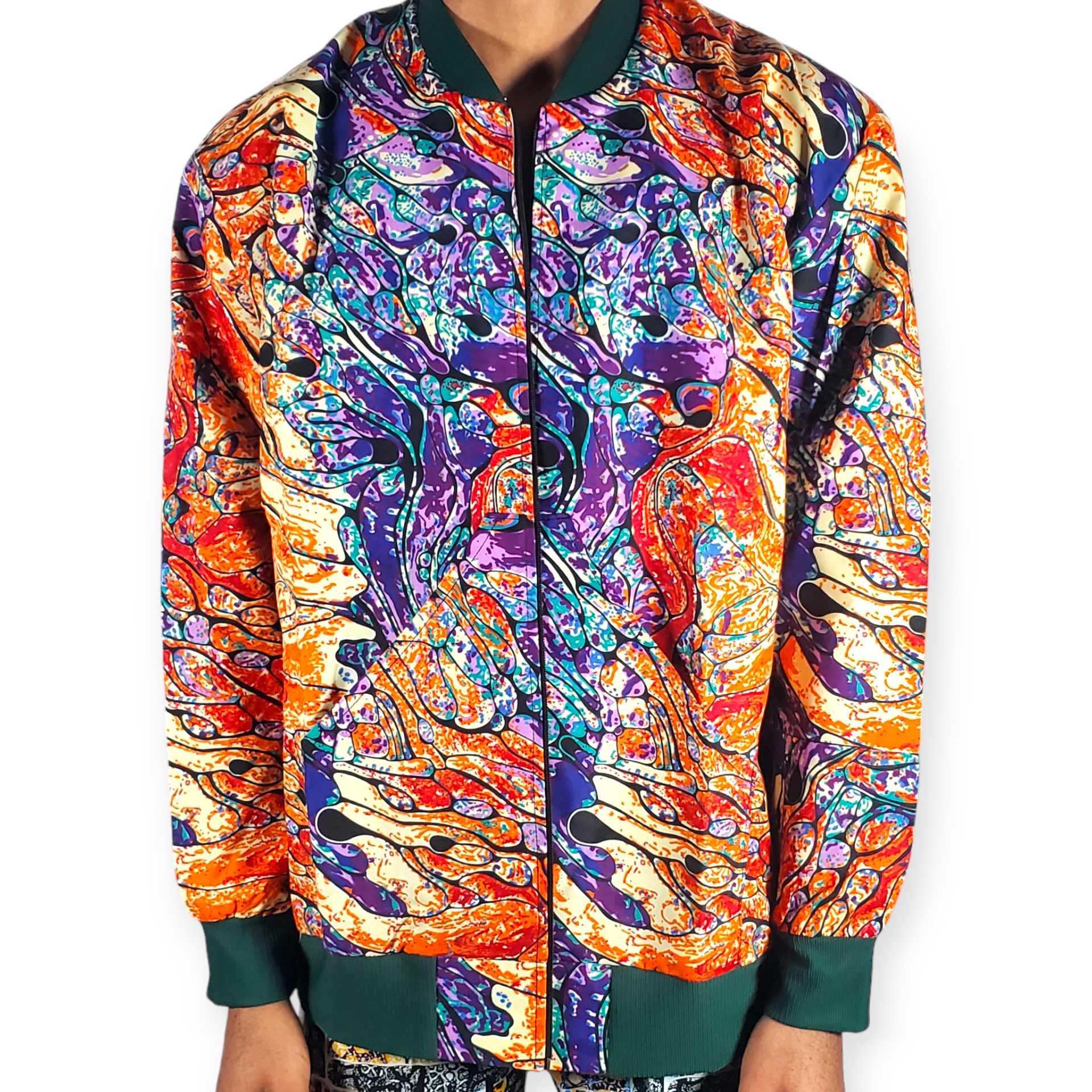 African Fabric print bomber jacket