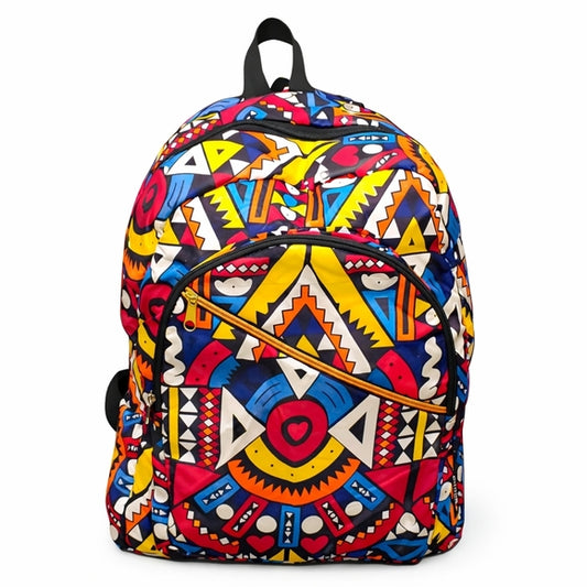 Ankara Print Classic Backpack – 15” Everyday African Bag