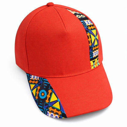 ALLAFRICA Heritage Print Panel Cap – Red