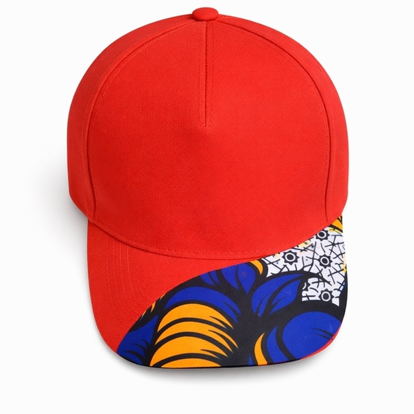 ALLAFRICA Ankara Accent Curved Brim Cap – Red