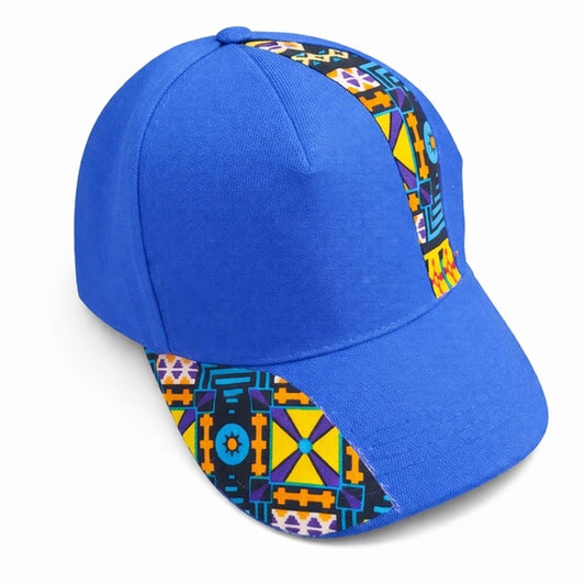 ALLAFRICA Kente Panel Cap – Royal Blue