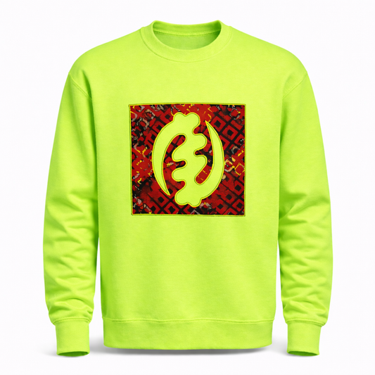 Neon Gye Nyame Culture Sweatshirt – Unisex
