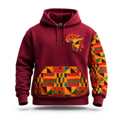 Heritage Kente Patchwork Hoodie – Unisex