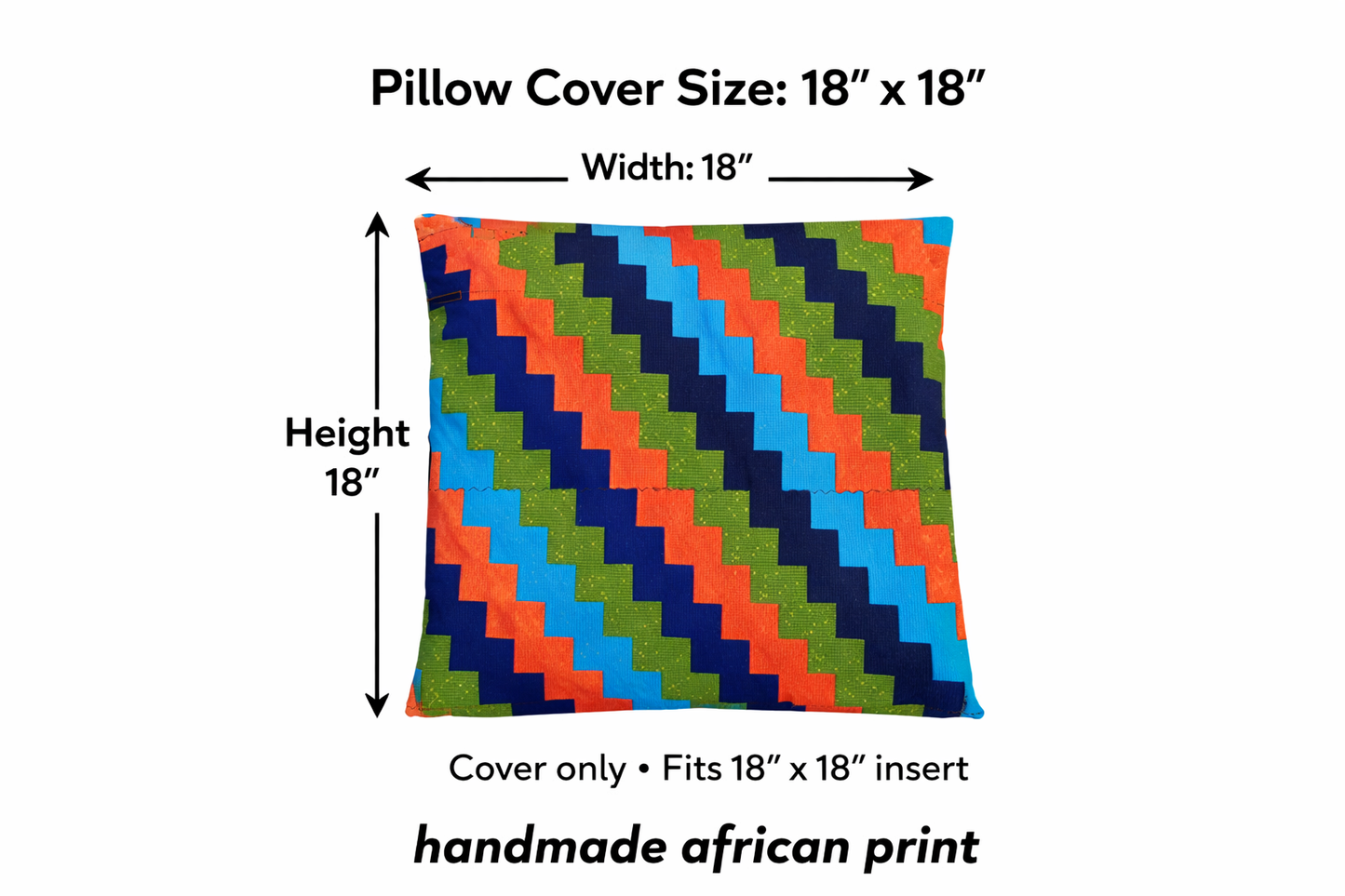 African Geometric Throw Pillow Covers – Set of 4 (18×18)
